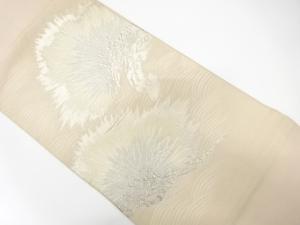 アンティーク　綴れ　荒波に笠松模様織り出し袋帯（材料）